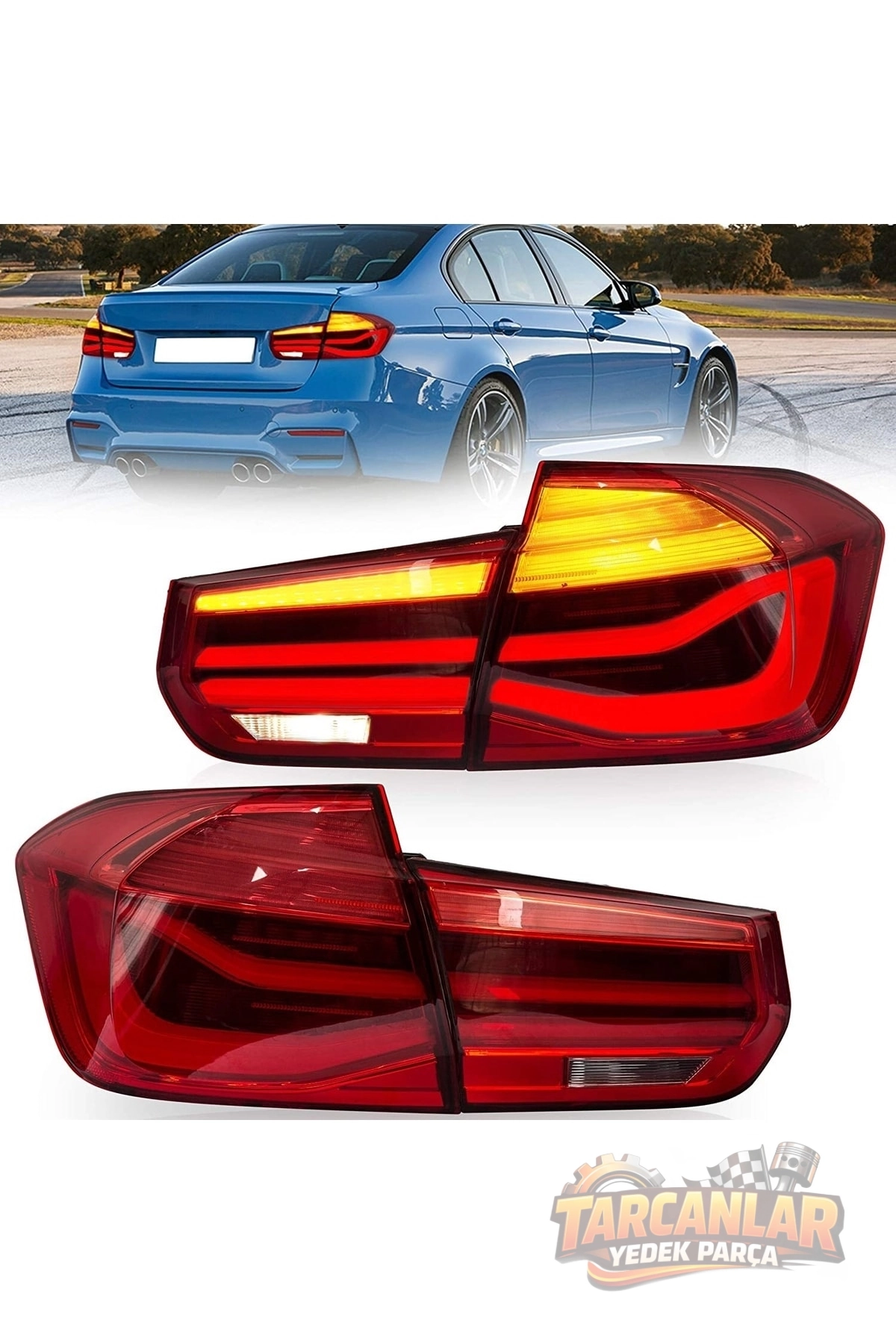  Bmw Kırmızı Lci Ledli Arka Stop Bmw F30 2012-2018 Uyumlu